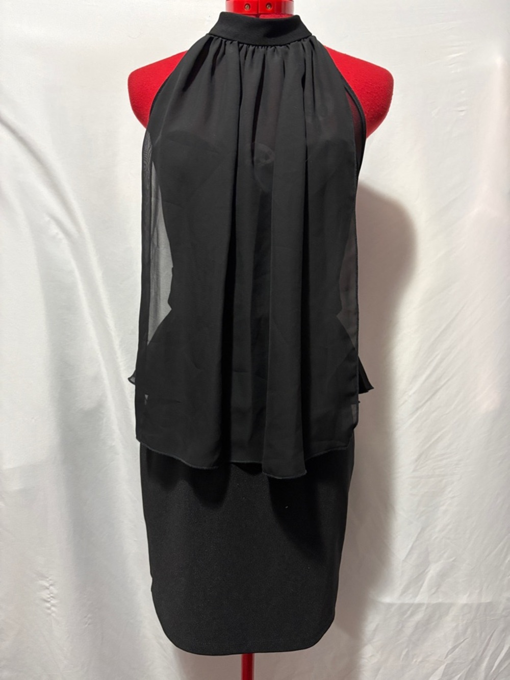 Guess Black Backless Halter Dress